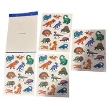 VINTAGE HALLMARK DINOSAURS STICKERS SET OF 4 SHEETS