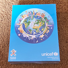 New UNICEF World Map Round Jigsaw Puzzle 500 Pieces 50cm 19.7in 7P2103 Sealed