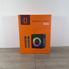 Karaoke Machine, Portable Bluetooth 5.3 Speaker with 2 Wireless Microphones MS75