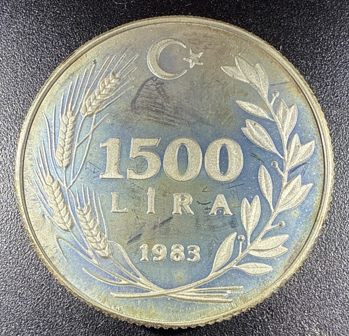 Turkey 1983 1500 Lira Silver Proof KM 958 | eBay