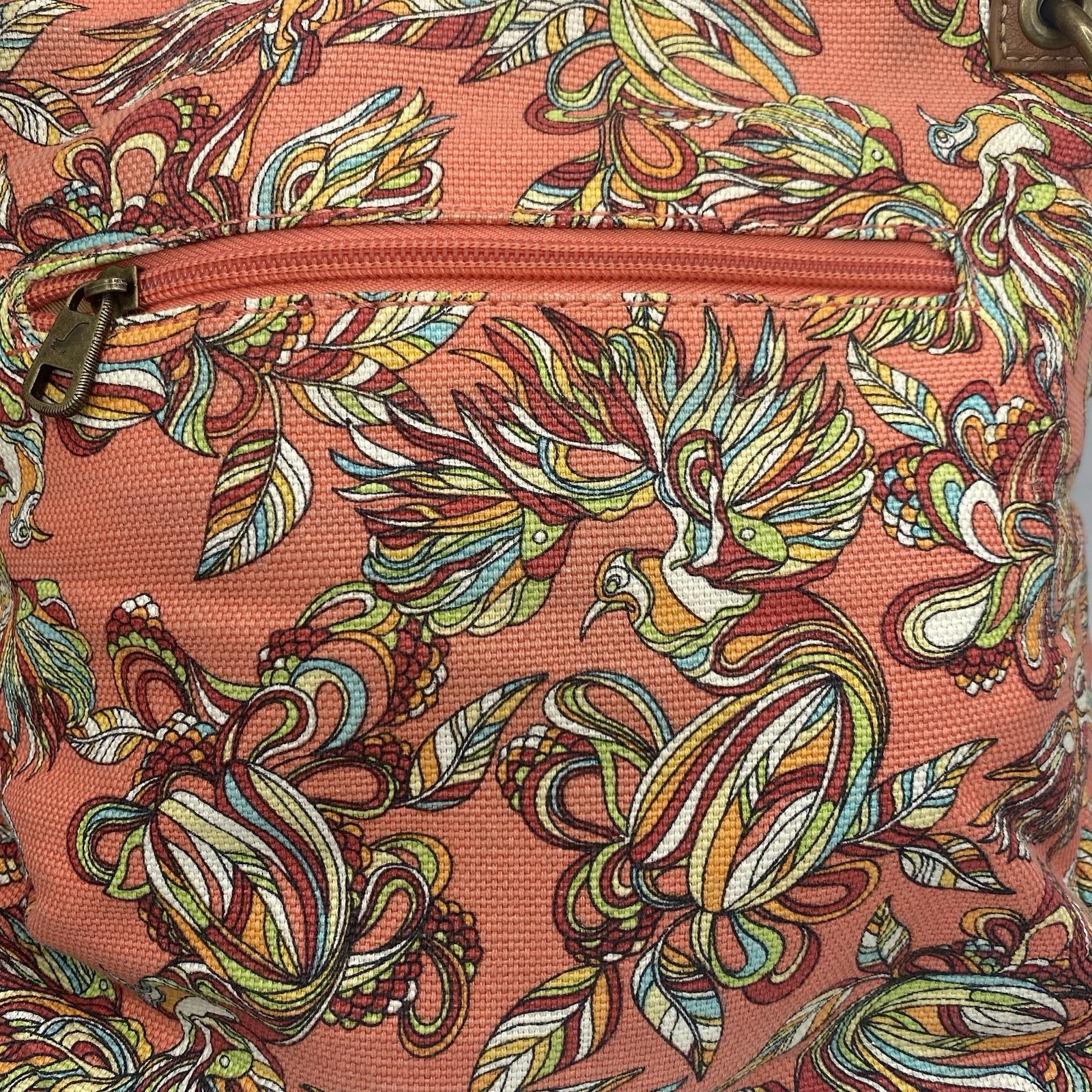 Sakroots Coral Patchwork Botanical Crossbody Adju… - image 2