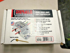 Derale 16788 High Amp Adjustable Dual Electric Fan Controller W Push-in Probe
