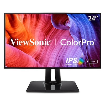 ViewSonic IPS Monitor VP2468a 24'' 1080p Thin-Bezel  sRGB ColorPro w 65W USB C