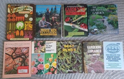 Vintage Gardening Book Bundle x 9 Vegetables Low Maintenance Gardeners Mixed Lot