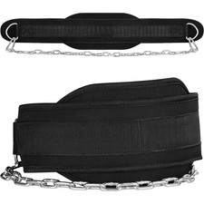   Heavy Duty Steel Chain  Dip Belt Weightlifting Belt - Adjustable for Pull Ups, D