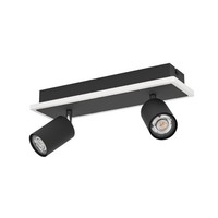Eglo Led Deckenleuchte Rimbocchi 1 2X 35W, 1500 Lm, 3000K, Ww, Schwarz