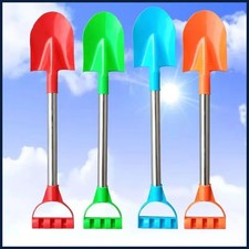 Children Beach Shovel 56cm Stainless Steel Pointed Shovel Toy Sand Snow