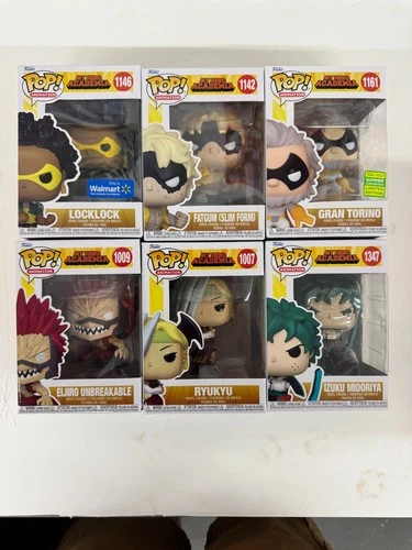 Funko Pop! My Hero Academia Lot Of 6 - Midorya, Eijiro, Gran Torino Etc...