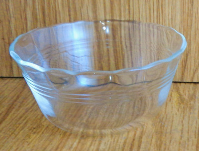 Corning Pyrex 463 Clear Glass 6 Oz Scalloped Ramekin Custard Cup