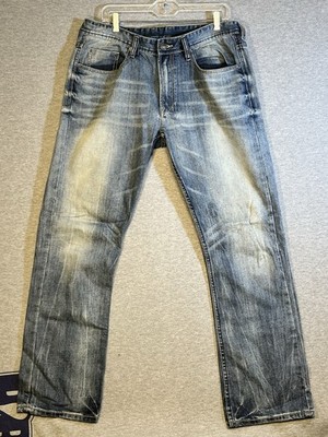 Buffalo David Bitton JeansMens 34x32 Driven Basic Straight  Medium Wash Wide Leg