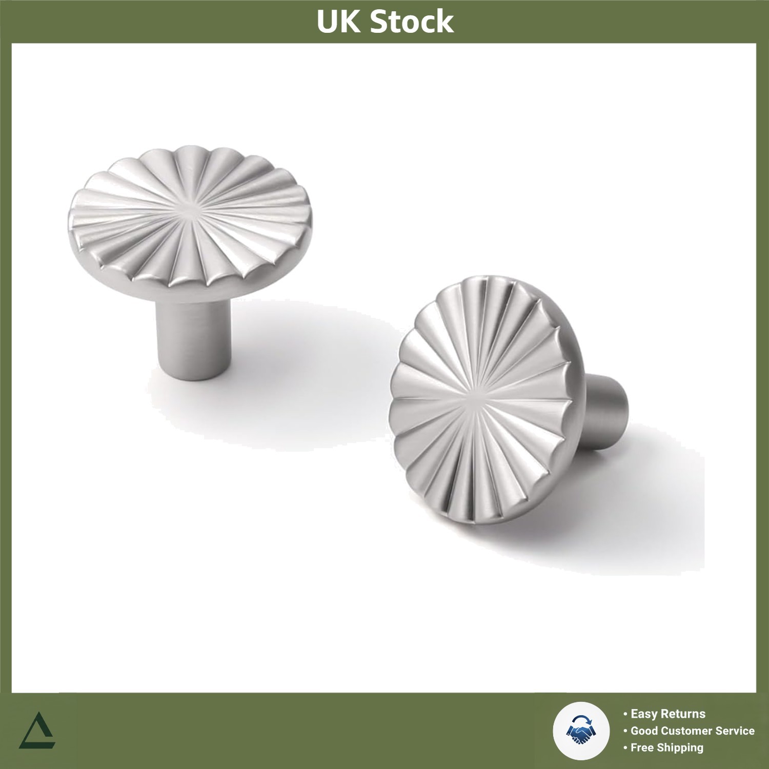 Elegant Brushed Nickel Cabinet Knobs Zinc Alloy Dresser Drawer Pulls 10Pk