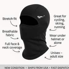 therma-fit hyperwarm hood ski mask black, balclava, football, running,