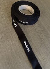 Chanel authentic black fabric ribbon 1.5cm wide x 24 Inches