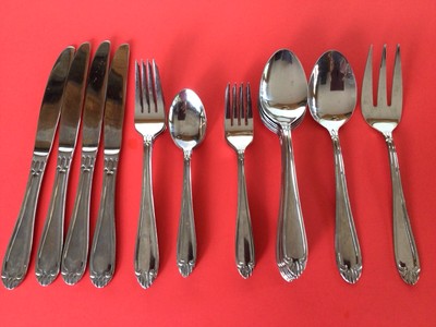 Hampton Silversmiths #247 Stainless  Flatware 28 Pc Utensils See Pictures