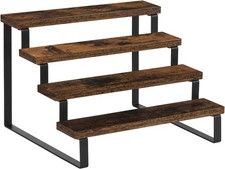 Wooden Display Riser Stand, Tiered Perfume and Cologne Organizer Stand, 4 Tier S