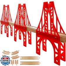 Wooden Train Bridges, 3 Suspension Bridge, Wooden Train Track Acc