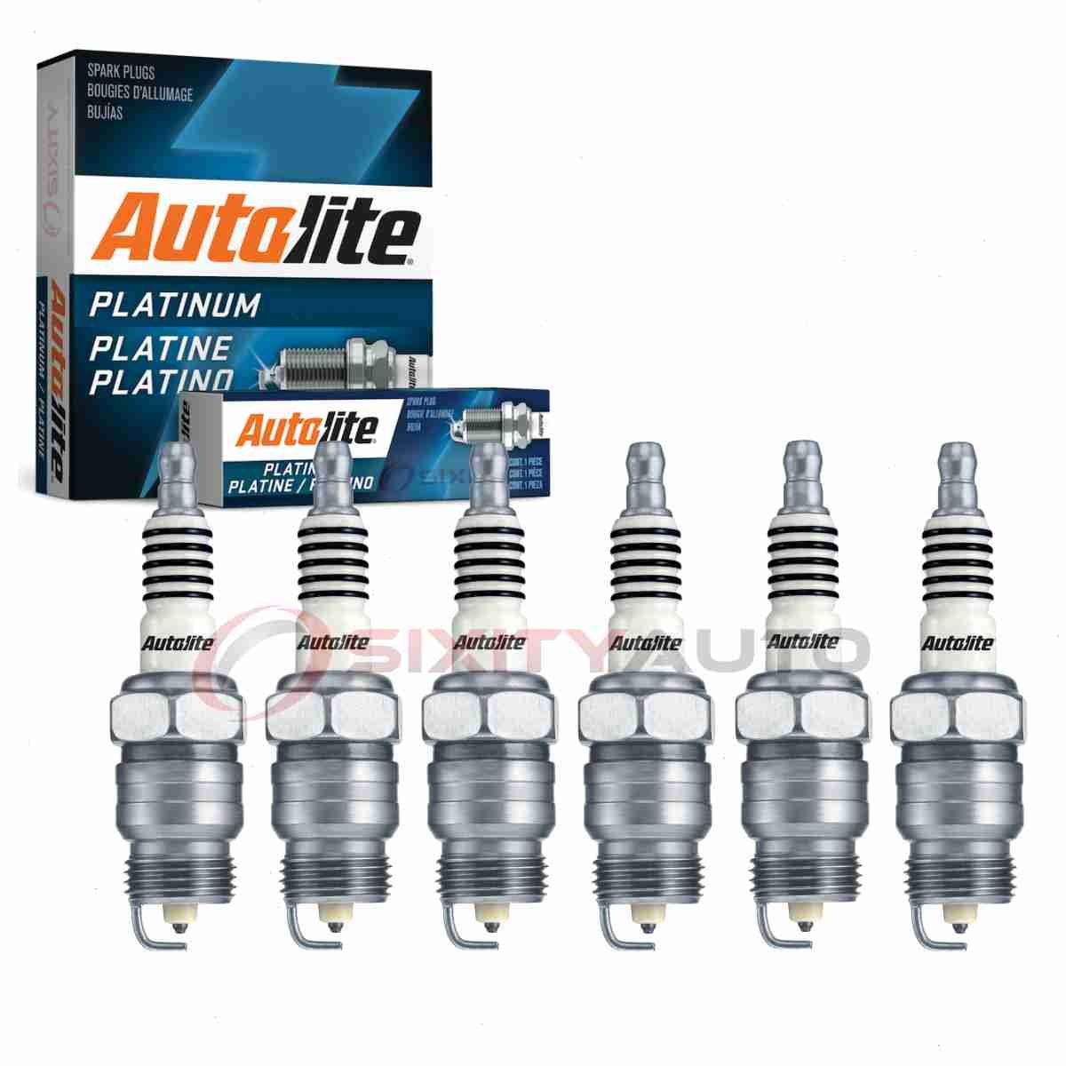 6 pc Autolite Platinum Spark Plugs for 1960-1977 Mercury Comet 2.4L 2.8L fk