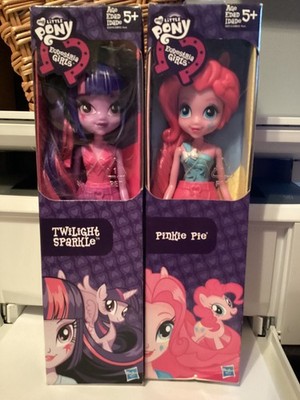 Vintage My Little Pony Equestria Girls pinkie pie and Twilight Sparkle Dolls
