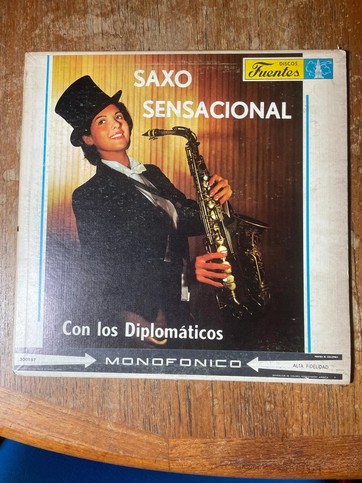 LOS DIPLOMATICOS - SAXO SENSACIONAL - LP LATIN JAZZ 1964 Fuentes Discos - Image 2 of 4