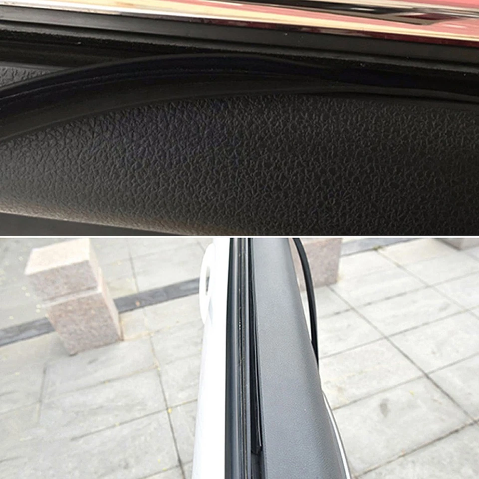 1x Tira de sello de coche tipo V de 4 m 15 mm, 11 mm para carcasa lateral de coche de goma negra Foto 2 de 4