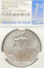 2016 W $1 BURNISHED LETTERED EDGE SILVER EAGLE 1st DAY ISSUE 30th ANN. NGC MS70