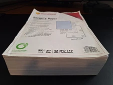 DocuGuard Blue Medical Security Paper 04541, 8.5" x 11", 24 Weight, Blue, 1 Ream