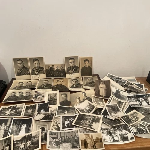 WW1 ,WW2  Job lot of vintage black & white photographs -Family & Military 140 +