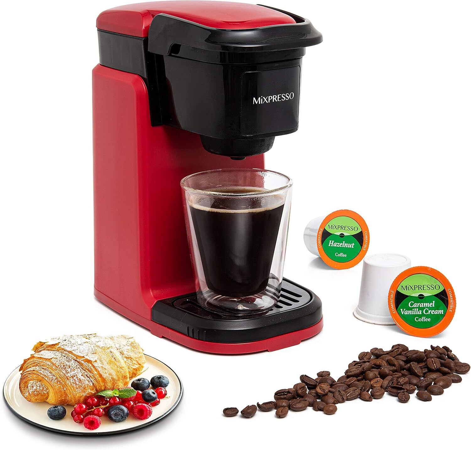 Mixpresso Single Cup Coffee Maker, Personal Single Serve Coffee Brewer Machine,