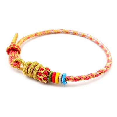 Exquisitely Chinese Retro Hand-knitted Bracelet Amulet Bangle lucky Hand Rope