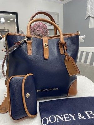 Dooney And Bourke Bag And Pouch Saffiano Leather Navy Blue
