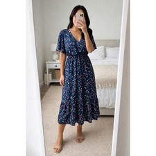 Altar’d State navy floral midi dress Size Medium
