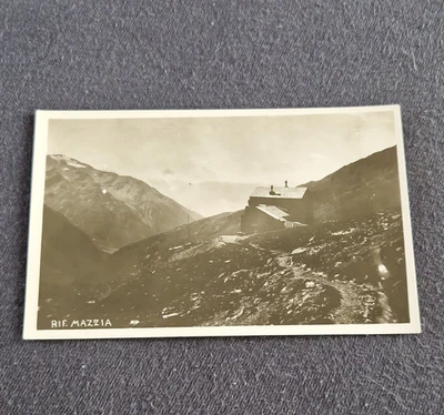 Club Alpino Italiano Echtfoto Ansichtskarte Rif. Mazzia Berghütte Italien 1928 - Bild 1 von 2
