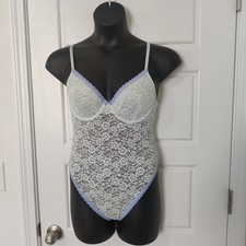 Victoria's Secret Floral Lace Teddy Size Large New Without Tags