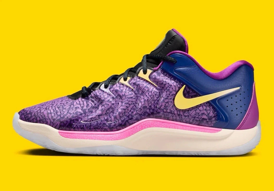 Nike KD 17 Vivid Purple Blue Yellow Basketball Sneakers FJ9487-400