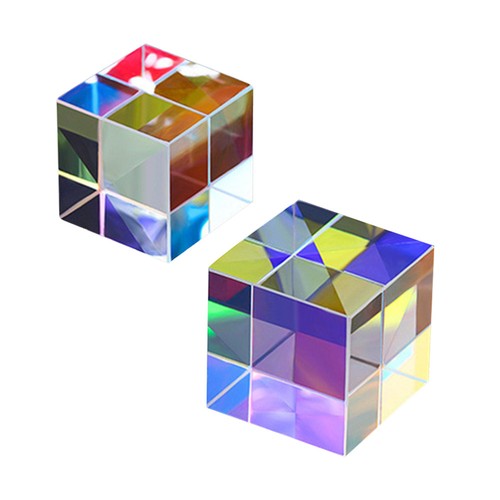 2pcs Square Optical Tabletop Ornaments Multipurpose Prisms Physical Experiment - Picture 7 of 12