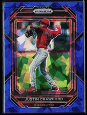 2023 Panini Prizm Blue Ice Prizms #42 Justin Crawford Philadelphia Phillies