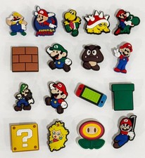17 Super Mario Bros Croc Shoe Charm Princess Peach Luigi Bowser Yoshi Toad Wario