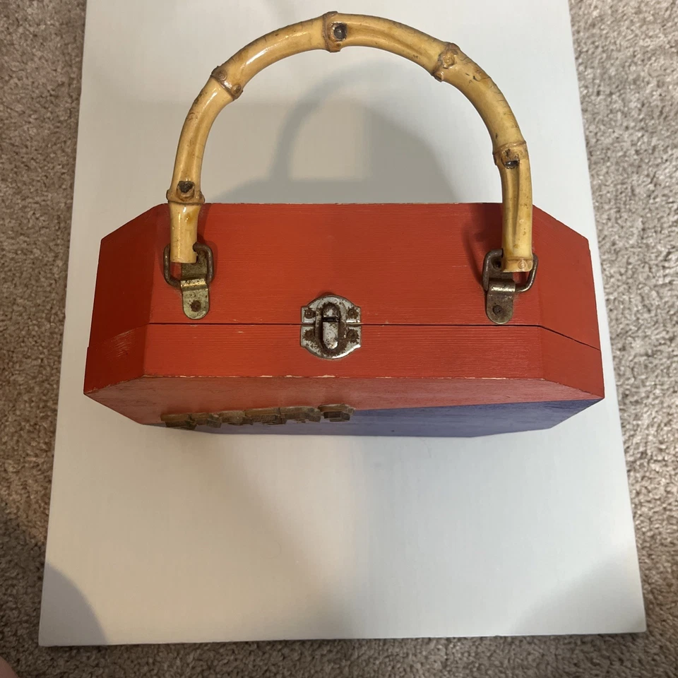 Cartera vintage Clemson Tigers con correa de bambú Foto 3 de 4