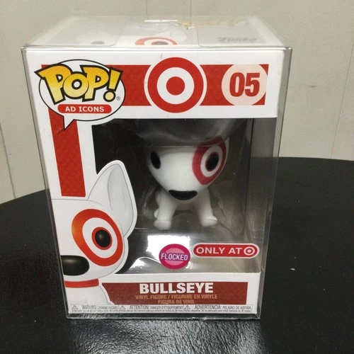 Bullseye Flocked Funko Pop! Ad Icon Target Exclusive 05 W Protector NIP NIB NEW