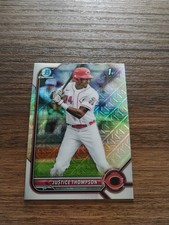 2022 Bowman - Chrome Prospects Justice Thompson #BCP-59 Mojo Refractor (RC)