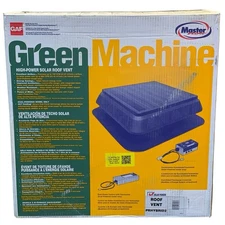 Master Flow 25W NextGeneration Hybrid/Solar/Electric Roof Mount Exhaust Fan NEW