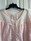 Vtg 1980’s Merwille 50/50 Nightgown Women XXL Pink Bow Design Cottage Core Defec — photo 2