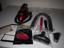 Fuller Brush Co. Mini Maid 600 Watt Hand Vacuum w/Attachments Red Complete