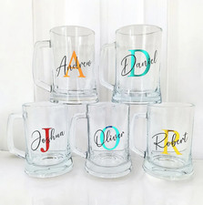 Personalised Beer Tankard Glass Christmas Secret Santa Birthday Gift For Her Him