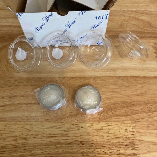 Princess House 4 Crystal Floating Tealight Holders