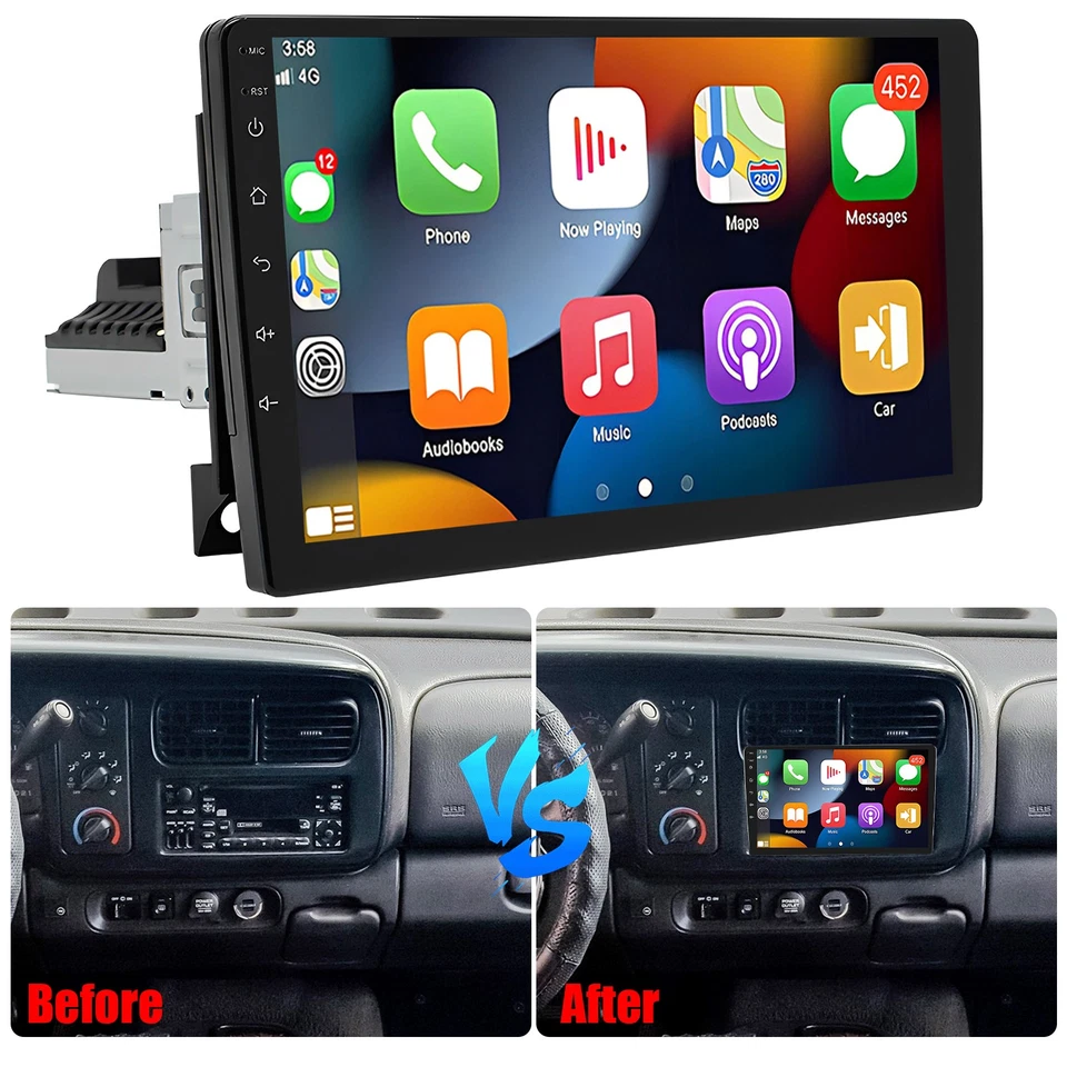 For 1990-2000 Chrysler Town & Country Car GPS Navi Radio Stereo Fit For CARPLAY - Image 2 of 4