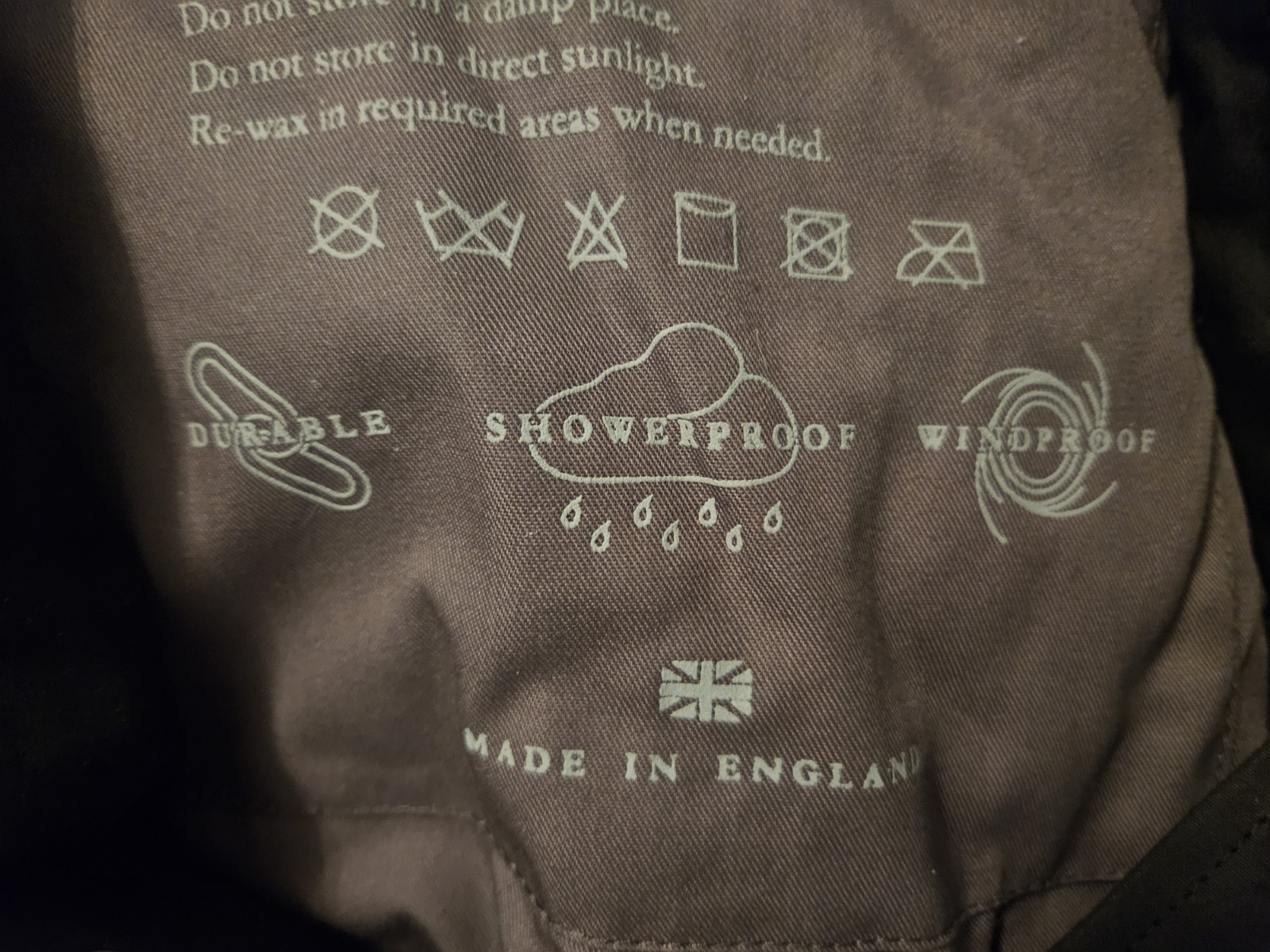 PEREGRINE Bexley Waxed Water Resistant Cotton Jacket Black Large L NWT New