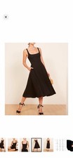 Reformation Rou Knit Midi Dress Black XL