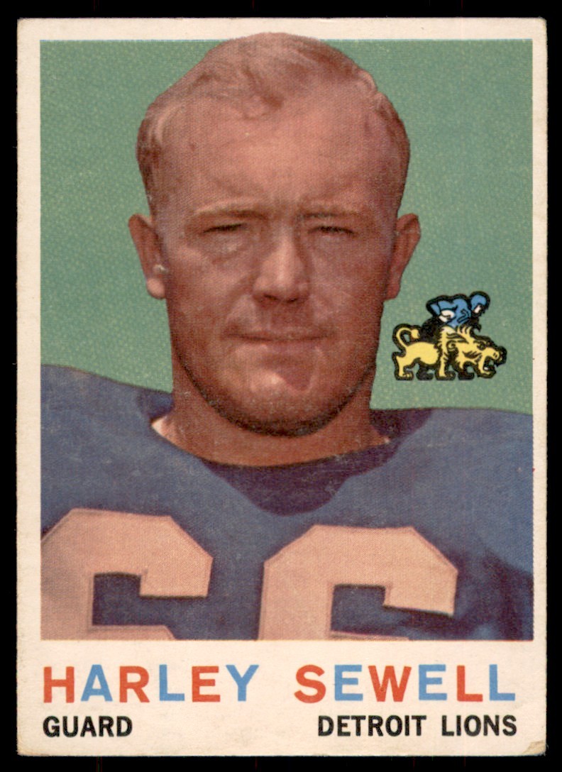 1959 TOPPS HARLEY SEWELL DETROIT LIONS #73 VG/EX