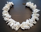 STUNNING VINTAGE ESTATE SIGNED GERMANY MILK GLASS BEADED 13" NECKLACE! G23613